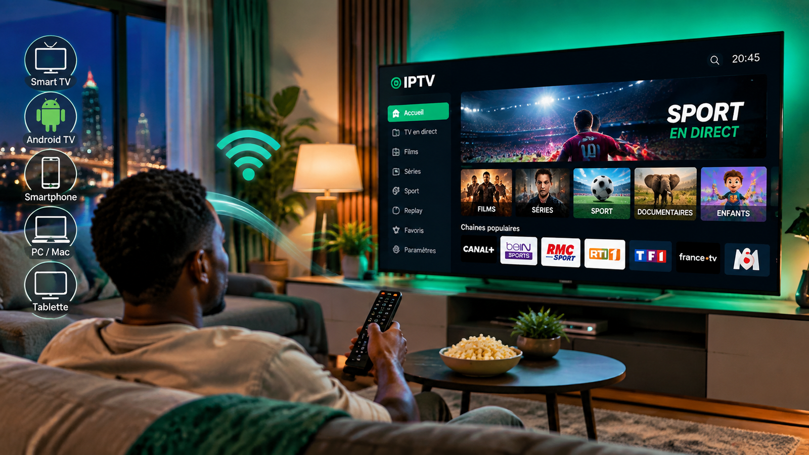 Abonnement IPTV Abidjan sur Smart TV – Regardez vos chaînes préférées en HD et 4K sur téléviseur connecté